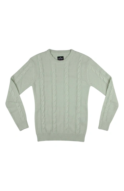 X-ray Cable Knit Sweater In Meadow Mist