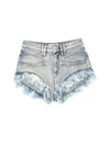 Isabel Marant Étoile Distressed-effect Denim Shorts In Light Blue