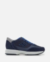 Hogan Interactive H Flock Sneakers In Blue
