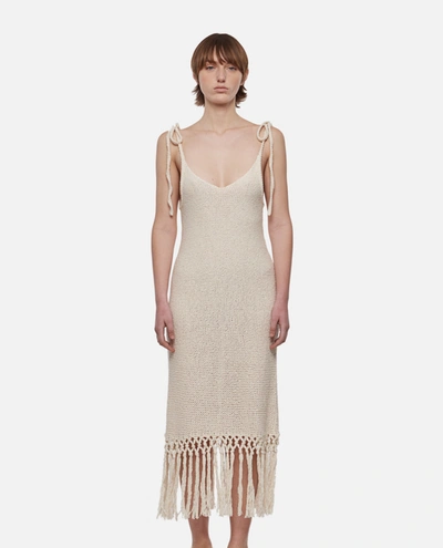 Alanui Fringed Dress In White