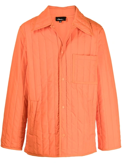 3.1 Phillip Lim Quilted Single-breasted Jacket In Orange
