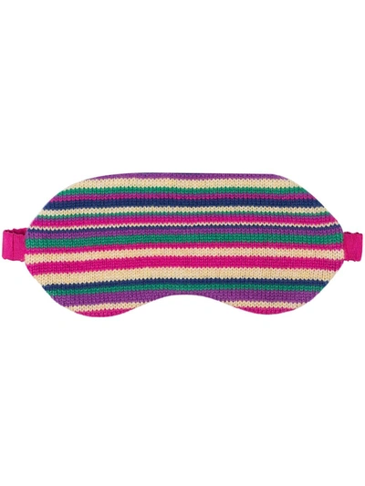 The Elder Statesman Multicoloured Cashmere Eye Mask In Multicolor