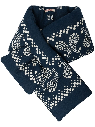 Kapital Hemp-rayon Bandana Print Kesa Scarf In Navy