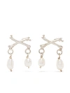 CLAIRE ENGLISH RUMBUCANEER PEARL STUD EARRINGS