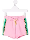 Marc Jacobs Logo Side-stripe Shorts In Pink