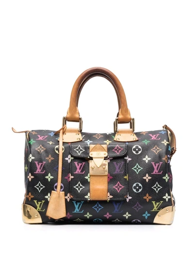 Pre-owned Louis Vuitton X Takashi Murakami 2006  Monogram Speedy Handbag In Black