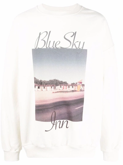 Blue Sky Inn Mens Beige Cotton Sweatshirt In Nude