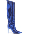 Alexandre Vauthier 105mm Iridescent Knee-length Boots In Blue