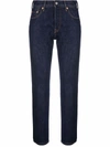 Levi's Womens Levis 501 Straight-leg High-rise Stretch-denim Jeans In Blue