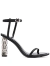 GIVENCHY G CUBE HEEL OPEN-TOE SANDALS