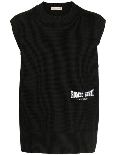 Romeo Hunte Sleeveless Jumper In Black