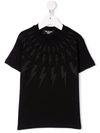 Neil Barrett Kids' Logo-print Cotton T-shirt In Black