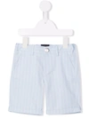 Fay Light-blue Short For Baby Boy With Logo In Gnawed Blue