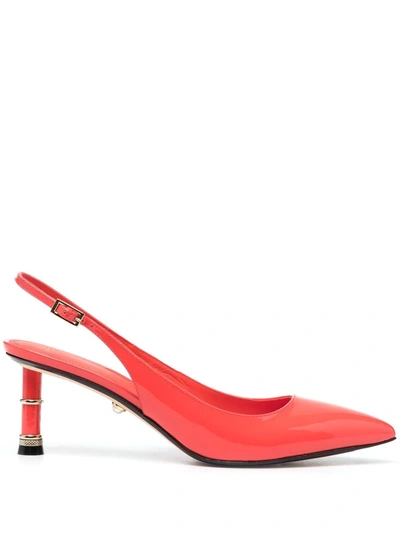 Alevì Evelin 060 Pumps In Orange Patent Leather In Papaya