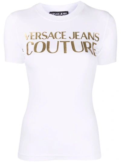 Versace Jeans Couture Logo-print Short-sleeved T-shirt In White
