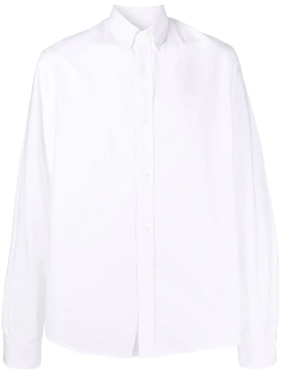 Kenzo Plain Long-sleeved Shirt In White
