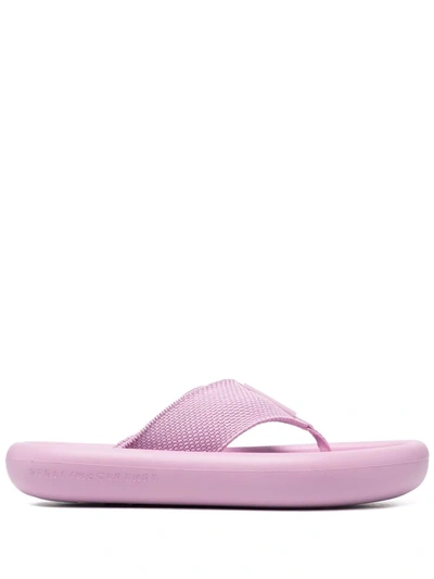 Stella Mccartney 30mm Air Slide Canvas Flip Flops In Purple