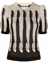 MOSCHINO LEG PATTERN KNITTED TOP