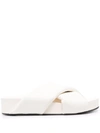 JIL SANDER PADDED CROSSOVER SLIDES