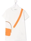 Fendi Kids' Trompe L'oeil Bag Graphic Tee In White