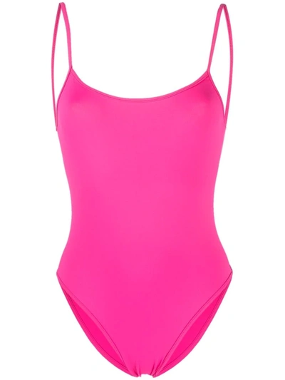 Manokhi Scoop-neck Backless Swimsuit In Pink