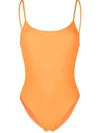 Manokhi Scoop-neck Backless Swimsuit In Orange