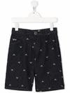 Emporio Armani Teen Boys Blue Denim Shorts In Blue