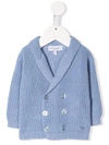 Emporio Armani Teen Double-breasted Cardigan In Blue