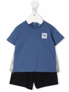 Emporio Armani Logo-print Set In Blue