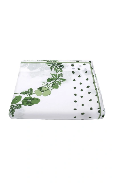 Janie Kruse Garnett Queen Bridge Street-printed Cotton Duvet Cover In Green