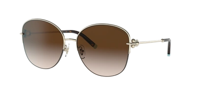 Tiffany & Co . Woman Sunglasses Tf3082 In Brown Gradient