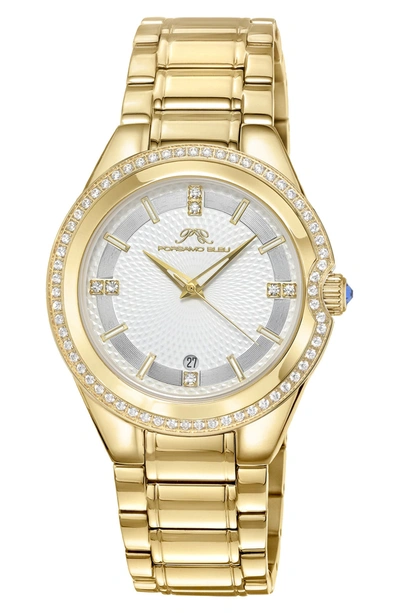 Porsamo Bleu Guilia Interchangeable Band Bracelet Watch, 37mm In Gold/ White