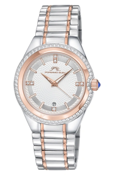 Porsamo Bleu Guilia Interchangeable Bracelet Watch, 37mm In Rose/ Silver/ White