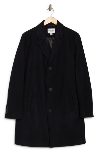 Cole Haan Signature Wool Blend Melton Classic Topper In Navy