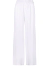 Fabiana Filippi Distressed Straight-leg Turn-up Wide Jeans In White