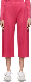 ISSEY MIYAKE PINK MONTHLY COLORS DECEMBER WIDE TROUSERS