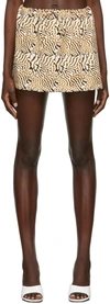 Fruity Booty Ssense Exclusive Black & Orange Puffer Print Swim Skirt In Black/orang
