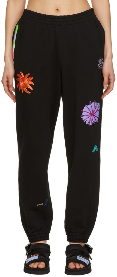 Mcq By Alexander Mcqueen Black Bee Happy Lounge Pants