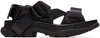 Alexander Mcqueen Black Tread Sandals With Ergonomic Rubber Sole