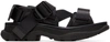 Alexander Mcqueen Flat Strappy Sandals In Black
