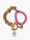 JW ANDERSON OVERSIZED LINK CHAIN BRACELET WITH CRYSTAL