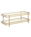 Hudson & Canal Robillard Coffee Table, 45" X 20" In Brass