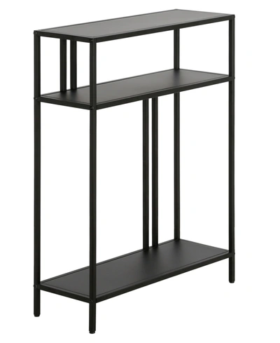 Hudson & Canal Ricardo 22" Console Table With Metal Shelves In Blackened Bronze