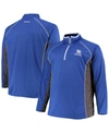 Profile Men's Royal Kentucky Wildcats Big And Tall Textured Raglan Quarter-zip Jacket In Royal