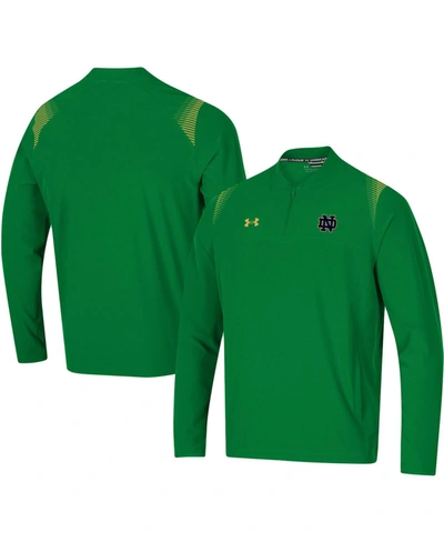 Under Armour Men's Green Notre Dame Fighting Irish 2021 Sideline Motivate Quarter-zip Jacket