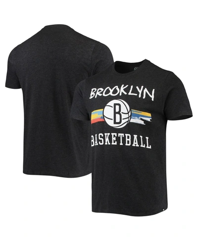 47 Brand Men's Black Brooklyn Nets City Edition Club T-shirt In Heathered Black