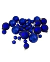 Northlight 40 Count Shiny And Matte Royal And Glass Ball Christmas Ornaments In Blue