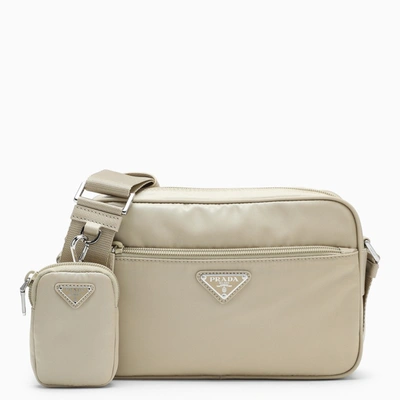 Prada Beige Re-nylon Cross-body Bag With Mini Pouch