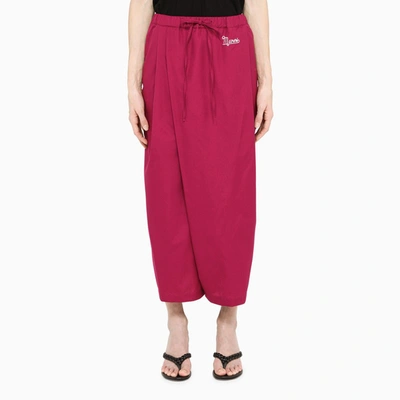 Marni Lavender Wrapped Cropped Trousers In Purple