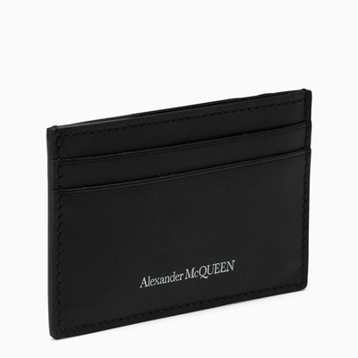 Alexander Mcqueen Black Logoed Credit Card Holder